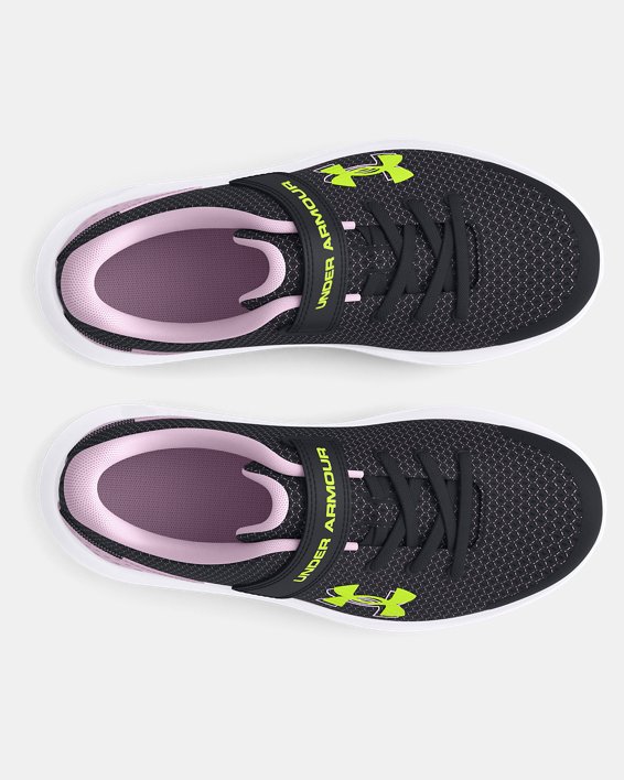 Girls' Pre-School UA Surge 4 AC Running Shoes, Black, pdpMainDesktop image number 2